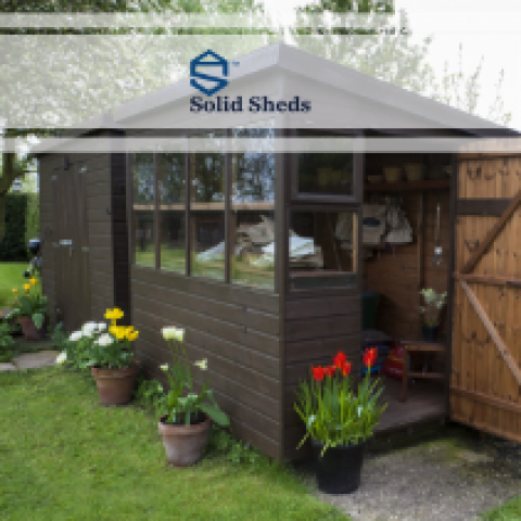 wooden potting shed